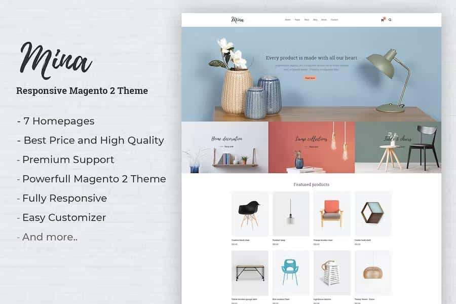 MINA – RESPONSIVE FURNITURE, HANDMADE SHOP MAGENTO 2 THEME